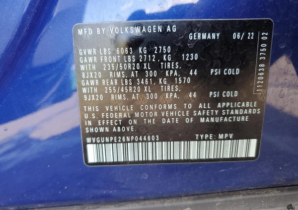 Volkswagen ID.4 cena 68000 przebieg: 15842, rok produkcji 2022 z Bolesławiec małe 67